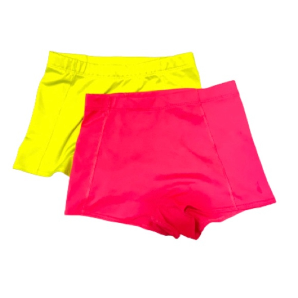 Two Pack Girls Volleyball Shorts Neon